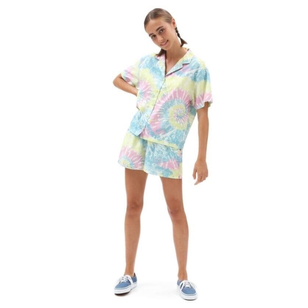 Vans Women’s Spiralling Woven Resort Shirt in Orchid Size Small